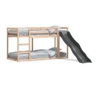 mtlskopl Letto a soppalco 80×200 pino con scivolo scala ringhiera bambini da 6