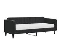 mtlskopl Letto giornaliero 80 x 200 cm, in velluto nero, 2 in 1, con materasso da 17 cm, salvaspazio, come letto per gli ospiti, divano singolo o letto singolo per Living Room, camera da letto, casa