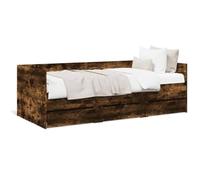 mtlskopl Letto giornaliero in legno con 3 cassetti, 75 x 190 cm, divano letto estraibile come divano o letto matrimoniale, salvaspazio, per soggiorno e camera degli ospiti