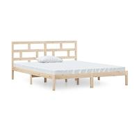 mtlskopl Letto in legno massello, 120 x 190 cm, non trattato con testiera, confortevole per casa moderna, camera da letto, camera degli ospiti, camera dei ragazzi