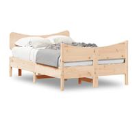 mtlskopl Letto in legno massello, 120 x 190 cm, non trattato con testiera, rete a doghe in compensato, struttura stabile per camera dei ragazzi, camera degli ospiti e camera da letto