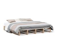 mtlskopl Letto in legno massello, 200 x 200 cm, non trattato con telaio in compensato, robusto letto matrimoniale per camera da letto, camera degli ospiti e camera dei ragazzi