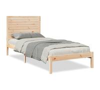 mtlskopl Letto in legno massiccio, 90 x 220 cm, non trattato con rete a doghe, testiera e spazio di archiviazione, struttura singola robusta, superficie extra lunga per camera dei ragazzi, camera