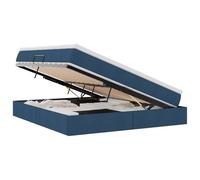 mtlskopl Letto portaoggetti blu, 180 x 200 cm, con materasso e rete a doghe idraulica, con super king, design moderno per camera da letto, camera degli ospiti, camera dei ragazzi