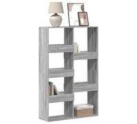 mtlskopl Libreria 100 x 33 x 155 cm, colore grigio, materiale in legno Sonoma, 7 ripiani, come divisorio per libri, CD, DVD, per soggiorno, camera da letto, ufficio