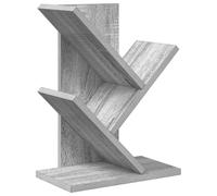 mtlskopl Libreria a 3 ripiani, piccola libreria in legno, 30 x 18 x 40 cm, salvaspazio, per scrivania, soggiorno, ufficio, grigio sonoma