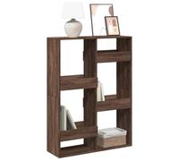 mtlskopl Libreria a 6 livelli, 100 x 33 x 135 cm, effetto quercia, marrone Engineered Wood Stand Shelving Unit Modern Sturdy Display for Living Room Bedroom Office