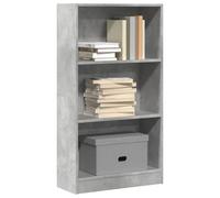 mtlskopl Libreria grigio cemento, 60 x 24 x 109 cm, moderna mensola in legno con scomparti aperti, robusta e durevole, per soggiorno, camera da letto o ufficio