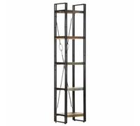 mtlskopl Libreria industriale a 5 livelli, stile vintage, 40 x 30 x 180 cm, in legno e acciaio