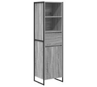 mtlskopl Libreria Sonoma grigio 43 x 36 x 150,5 cm, materiale in legno con gambe in acciaio, design moderno, robusta stabilità per soggiorno, corridoio, ufficio