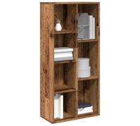 mtlskopl Libreria vintage in legno antico 50 x 25 x 104 cm con 7 scomparti, stabile scaffale in legno sottile e alto, divisorio per Living Room Bedroom Home Office