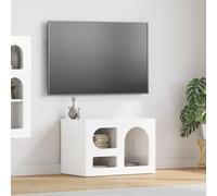 mtlskopl Mobile per TV, bianco lucido, 60 x 35 x 40 cm, moderno, con 3 ripiani, in legno robusto e facile da pulire, per soggiorno, camera da letto, ufficio