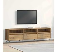 mtlskopl Mobile per TV, in legno di quercia artisan, 150 x 30 x 44,5 cm, con 3 ante e ripiani, design moderno per soggiorno, giochi e film