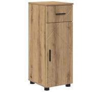 mtlskopl Mobiletto da bagno in rovere Artisan, 30 x 35 x 80 cm, con 2 ante e cassetto, moderno mobile da bagno per piccoli ospiti, WC, bagno