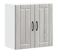 mtlskopl Mobiletto Lucca 60 x 31 x 60 cm Grigio Sonoma, in materiale legnoso con ante in vetro. Moderno armadio da cucina. Robusto e di facile manutenzione per cucina, sala da pranzo, ingresso