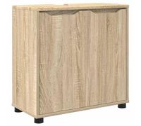 mtlskopl Mobiletto per lavabo da bagno, 60 x 30 x 60 cm, in legno di rovere Sonoma, design moderno, con ripiani regolabili in altezza e 2 ante, struttura robusta per ospiti, WC, bagno