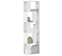 mtlskopl Narrow White Bookcase a 5 livelli, 45 x 23,5 x 162,5 cm, carico da 65 kg, supporto da parete in legno, moderno e sottile, per soggiorno, casa e bedroom