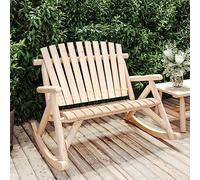 mtlskopl Panca a dondolo da giardino a 2 posti, 123 x 96 x 102 cm, in legno di abete non trattato con schienale Adirondack, robusta, per esterni, balcone, terrazza e giardino d'inverno