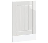 mtlskopl Pannello frontale per lavastoviglie Lucca per lavastoviglie parzialmente integrata, pannello frontale per la cucina, bianco lucido, in robusto materiale di legno, 45 x 1,5 x 67 cm