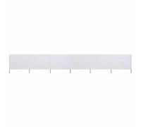 mtlskopl Paravento, 800 x 160 cm, 6 pezzi, pieghevole, in tessuto non tessuto, con 7 robusti pali in legno, ideale come protezione da vento e sguardi indiscreti per giardino, campeggio e spiaggia