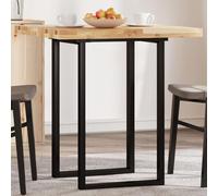 mtlskopl Piano da pranzo 70 x 70 cm in legno di acacia non trattato, quadrato, design moderno per cucina, soggiorno, balcone, sala da pranzo e ufficio