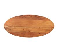 mtlskopl Piano di ricambio 140 x 50 x 2,5 cm, in legno massiccio di acacia ovale, rustico, robusto e durevole, per tavolo da pranzo, cucina, balcone, soggiorno, ufficio