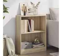 mtlskopl Piccola custodia a libro 60 x 24 x 76 cm Sonoma Oak Wood Composite 2 animali Modern Compact Book Shelf Sturdy and Easy to Clean for Living Room Bedroom or Office