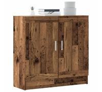 mtlskopl Piccola custodia vintage in legno vecchio 82,5 x 30,5 x 80 cm a 2 porte Slim Wood Display Shelf for Living Room Bedroom Office