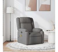 mtlskopl Poltrona massaggiante grigio scuro in tessuto, 77 x 95 x 99 cm, con massaggio a 6 punti e funzione di riposo manuale fino a 135°, comoda poltrona TV con tasca laterale per Living Room Bedroom