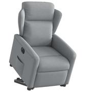 mtlskopl Poltrona relax elettrica grigio chiaro con supporto per alzarsi, 78 x 95 x 100 cm, rivestimento in tessuto, design moderno, comoda e durevole, per soggiorno, camera da letto e anziani