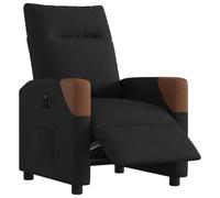 mtlskopl Poltrona relax elettrica nera in tessuto con funzione sdraiata a 135°, 69 x 86 x 100 cm, compatta e comoda poltrona da lettura con tasca laterale per soggiorno, camera da letto e ufficio
