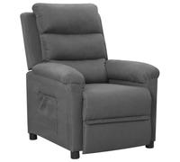 mtlskopl Poltrona relax grigio chiaro tessuto regolabile in 3 posizioni, 74 x 92 x 101,5 cm, comoda poltrona da lettura con rivestimento traspirante, robusta struttura in legno e metallo per soggiorno