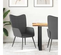 mtlskopl Poltrona relax grigio scuro con trapuntatura quadrata, 61 x 70 x 96,5 cm, rivestimento in tessuto 100% poliestere su telaio in acciaio, comoda poltrona per soggiorno, camera da letto e angoli