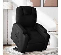 mtlskopl Poltrona relax nera con supporto per alzarsi, 74 x 88 x 97 cm, in tessuto, con motore elettrico, schienale a 135°, comoda e dal design moderno per Living Room e camera da letto