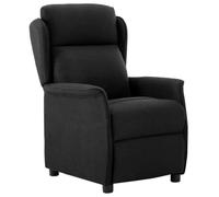 mtlskopl Poltrona relax nera in poliestere con meccanismo inclinabile, design moderno, 66,5 x 94 x 101,5 cm, comoda e durevole, per soggiorno, camera da letto, ufficio
