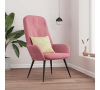 mtlskopl Poltrona relax rosa in velluto, 70 x 77 x 98 cm, con struttura in metallo, comoda poltrona lounge con schienale alto, per soggiorno, camera da letto, angoli di lettura