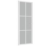 mtlskopl Porta interna 76 x 201,5 cm, in vetro smerigliato e alluminio, moderna con linea verticale, per soggiorno e ufficio, vetro di sicurezza ESG da 5 mm, con maniglia in alluminio