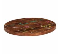 mtlskopl Reclaimed - Tavolo da pranzo in legno rotondo, 40 cm x 1,5 cm, rustico, per cucina, sala da pranzo, balcone