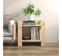 mtlskopl Rustic Pine Wood Bookshelf 60 x 35 x 57 cm Modern Open Display Stand for Living Room Bedroom Home Office Storage