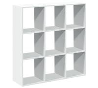 mtlskopl Scaffale divisorio per libri, bianco, 102 x 29 x 103,5 cm, in legno con 9 scomparti, scaffale a cubo e stabile divisorio per soggiorno, ufficio e camera da letto