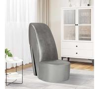 mtlskopl Scarpa con tacco a spillo argentato, poltrona lounge in similpelle, 43 x 82,5 x 85,5 cm, per soggiorno, camera da letto ed eventi