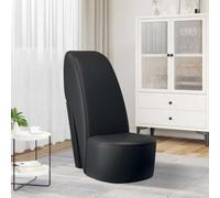 mtlskopl Scarpa con tacco a spillo Poltroncina nera in ecopelle 43 x 82,5 x 85,5 cm, design moderno per Living Room Bedroom e feste a tema