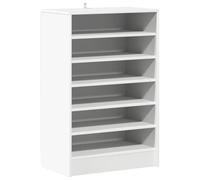 mtlskopl Scarpiera bianca, 60 x 35 x 92 cm, in legno, moderna scarpiera con 7 scomparti, robusta, salvaspazio, per corridoio, soggiorno e camera da letto