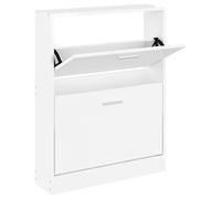 mtlskopl Scarpiera bianco lucido, 59 x 17 x 81 cm, materiale in legno, design moderno e ribaltabile, grande spazio di archiviazione, resistente per corridoio, ingresso, soggiorno