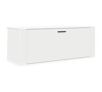 mtlskopl Scarpiera da parete, colore bianco, 100 x 35 x 38 cm, in materiale di legno, design moderno, robusto, con frontale pieghevole, salvaspazio, per corridoio, soggiorno, camera da letto
