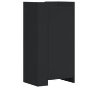 mtlskopl Scarpiera nera 52 x 37,5 x 100 cm in robusto materiale in legno, salvaspazio Shoe Storage Cabinet con portata di 80 kg e due varianti di montaggio per corridoio, camera da letto e ufficio