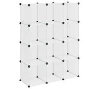 mtlskopl Scarpiera trasparente, 94,5 x 31,5 x 124 cm, 12 cubi, in plastica PP, organizer modulare, per corridoio, camera da letto, ufficio