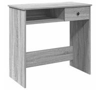 mtlskopl Scrivania 80 x 40 x 75 cm, colore grigio, materiale in legno Sonoma con grande piano di archiviazione, decorazione moderna per casa, ufficio, camera da letto, ufficio
