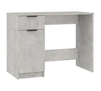 mtlskopl Scrivania grigio cemento, 100 x 50 x 75 cm, scrivania per computer con cassetto per casa, ufficio, gioco, studio e camera dei ragazzi, design moderno
