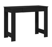 mtlskopl Scrivania nera 100 x 45 x 75 cm, in legno dal design moderno, robusto, per ufficio, studio, salvaspazio, per casa, ufficio, camera da letto, cameretta dei ragazzi e studio